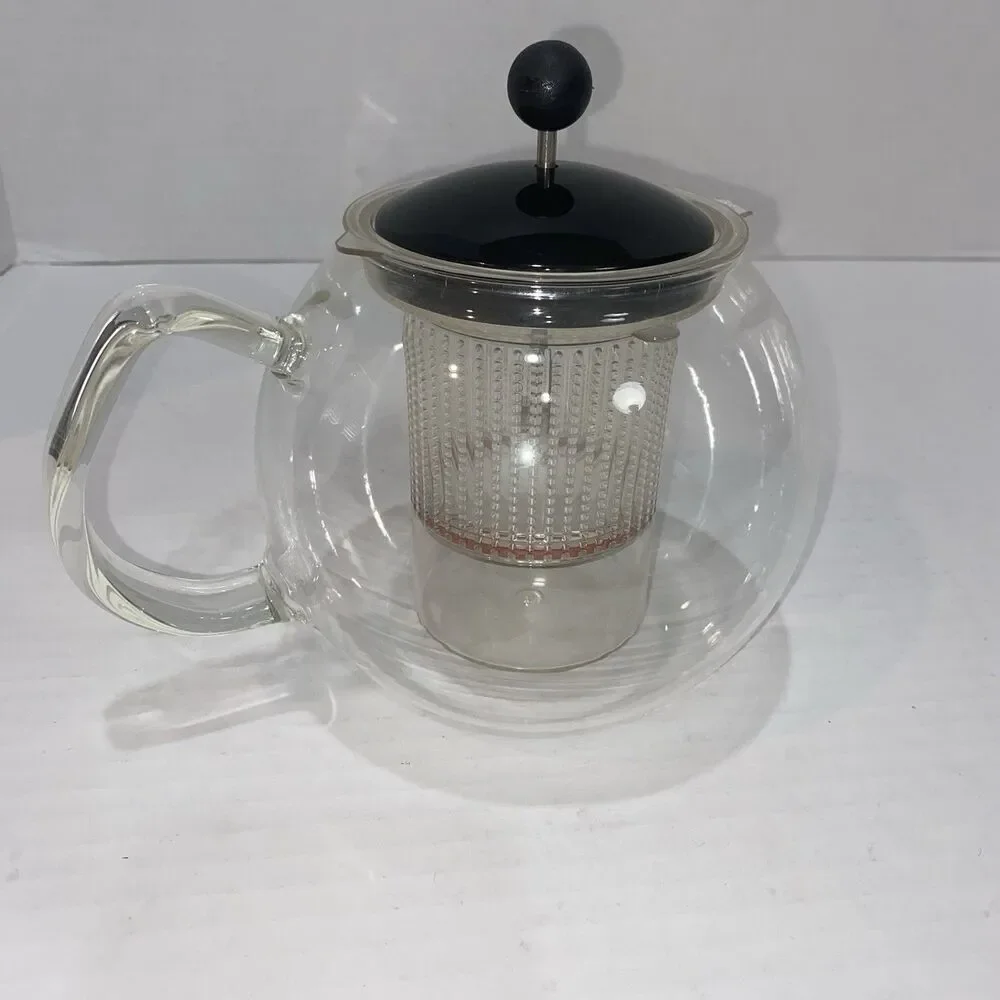 Bodum Glass Teapot Made in Switzerland Large Plastic Tea Press Clean